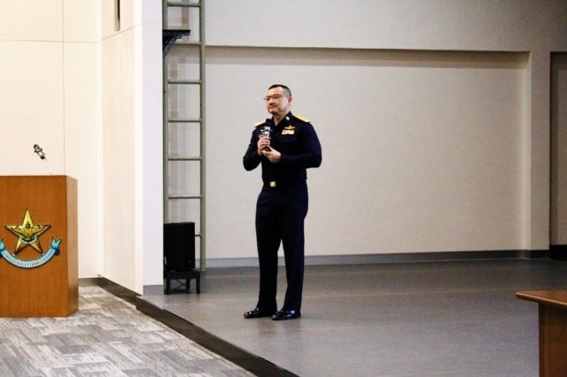 การบรรยายพิเศษ หัวข้อ”ผู้นำระดับยุทธศาสตร์ของ ทอ.ในอนาคต” โดย พลอากาศโท จักรกฤษณ์  ธรรมวิชัย